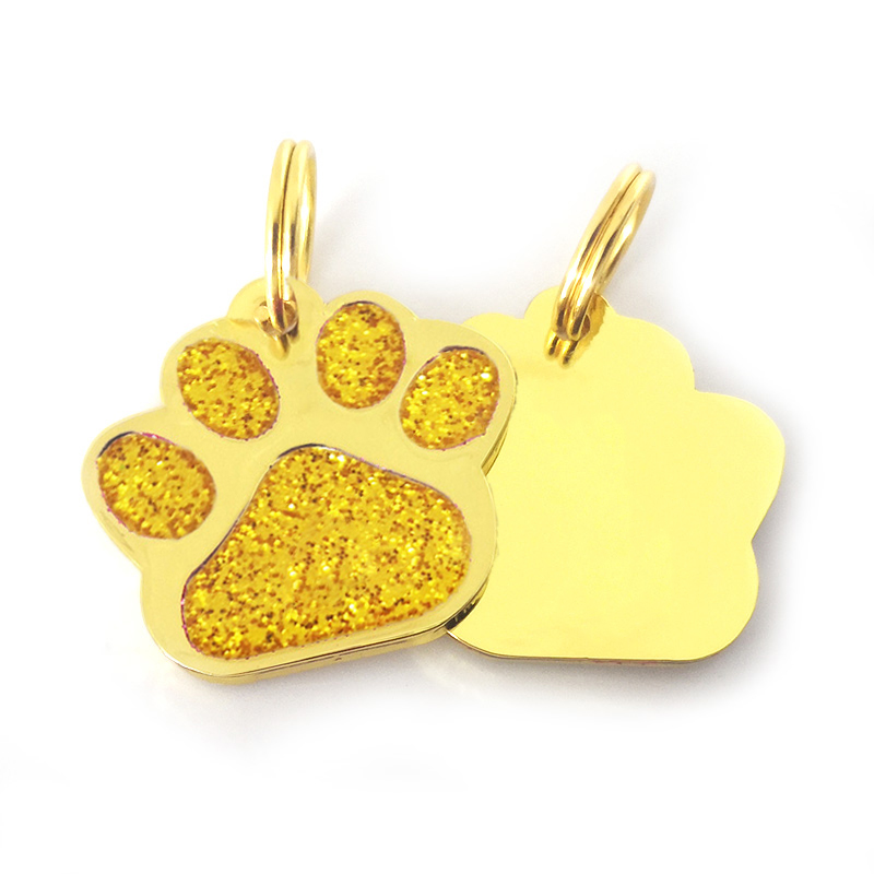Pet Accessory, Pawprint Sparkling Cat and Dog Anti-Loss Tag