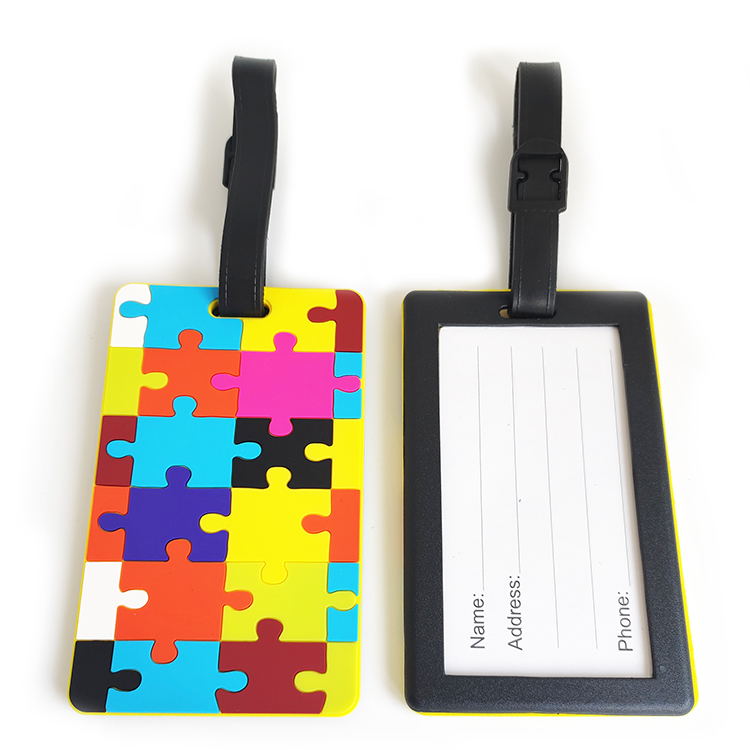 Autism Awareness Rubber PVC Luggage Tag