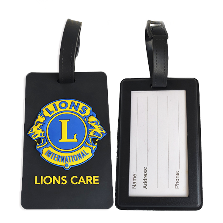 3D Embossed Lions Care PVC Luggage Tag
