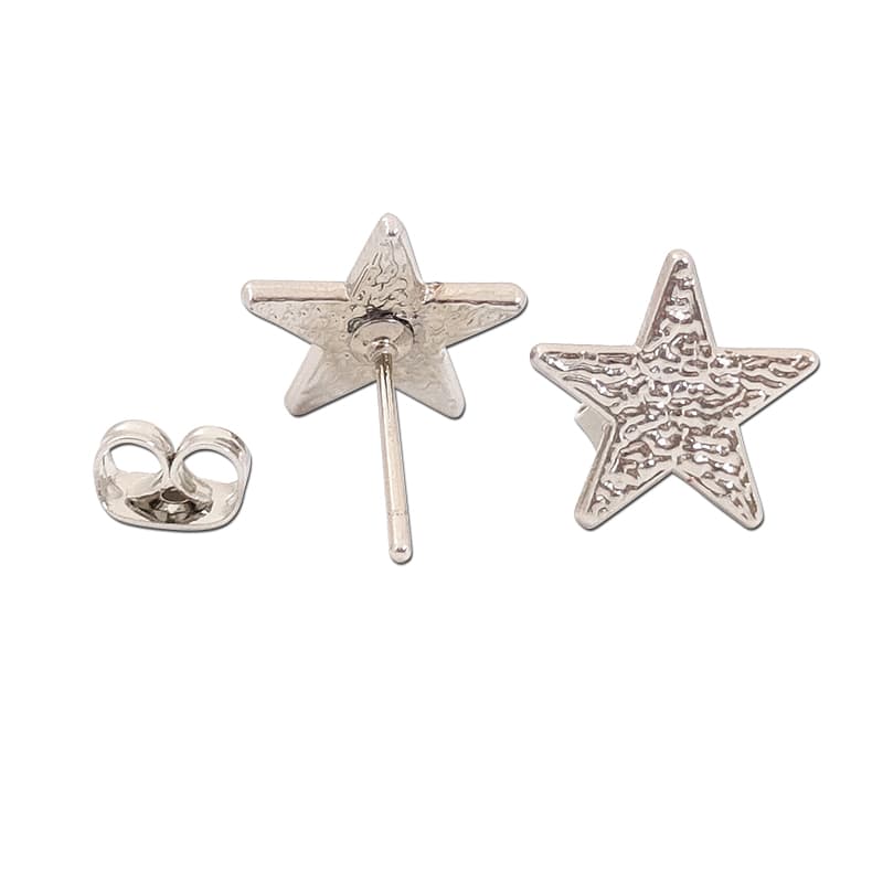 Ocean Theme Silver and Gold Starfish Earrings Studs