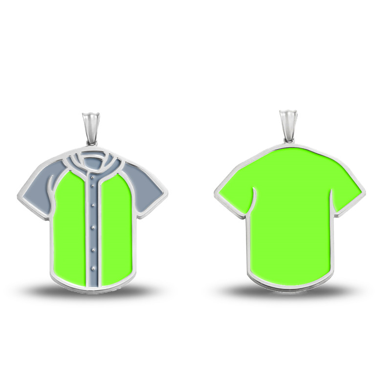 Custom Dual-Sided Baseball Jersey Badge Pendant Necklace for Sports Events and Club Souvenirs