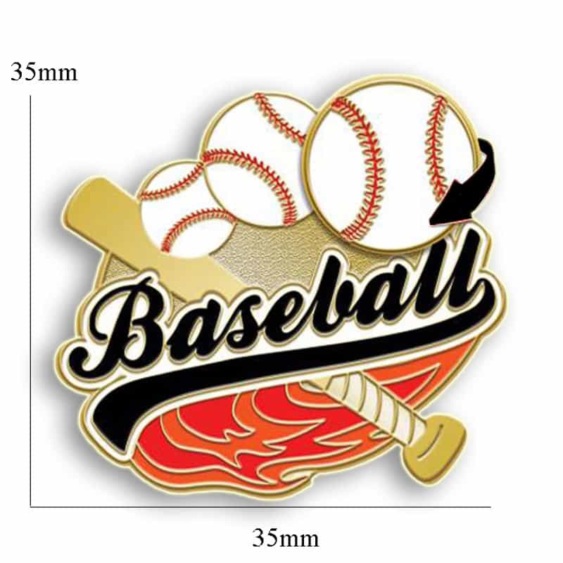 Custom Soft Enamel Polished and Sandblasted Baseball Sports Club Fans Badge Lapel Pin Souvenir