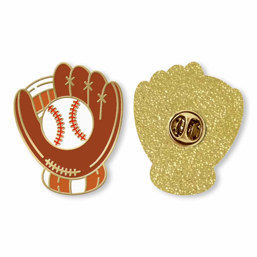 Custom Imitation Hard Enamel Baseball Glove Catch Badge Lapel Pin Club Promotional Souvenir Branded Merchandise