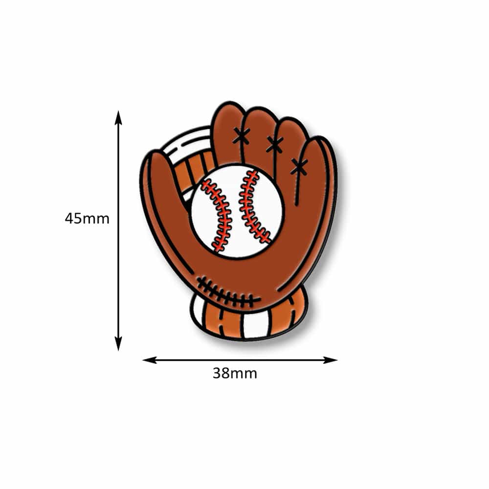 Custom Imitation Hard Enamel Baseball Glove Catch Badge Lapel Pin Club Promotional Souvenir Branded Merchandise