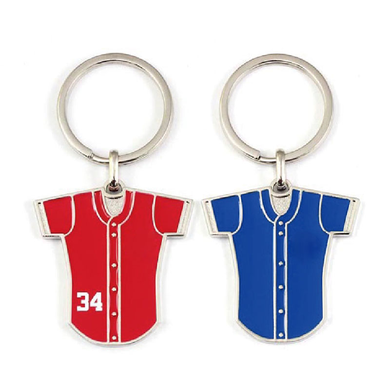 Baseball Fan Collectible: Enamel Number 34 Pitcher Jersey Keychain