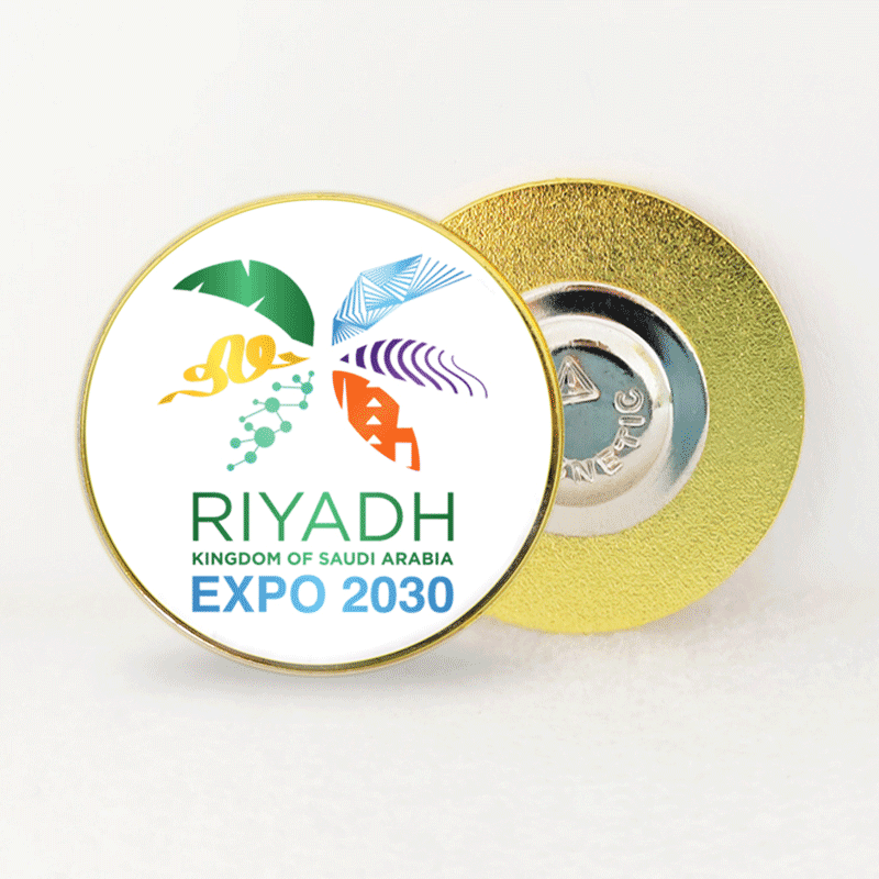 2023 Saudi Arabia Riyadh Expo Official Logo Custom Souvenir Phone Sticker Badge