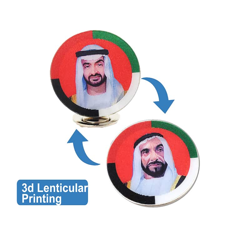 Custom UAE 53rd National Day Commemorative 3D Printed Badge