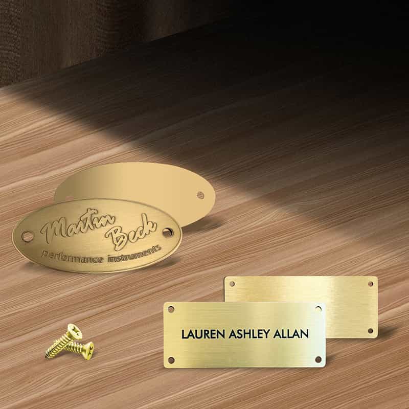 Custom Copper Etched Logo Metal Plates Signs Tags for Instruments, Furniture, and Premium Branding - Image 5
