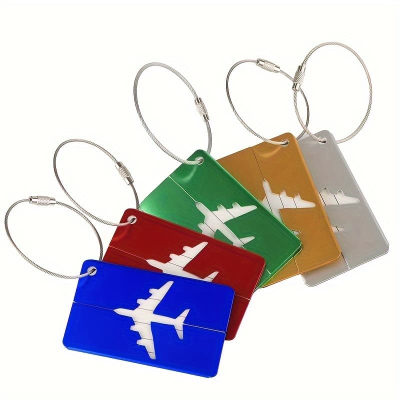 Aluminum Colorful Airplane-Themed Luggage Tag – Portable Travel Label, Bulk Custom Manufacturer Supply - Image 6