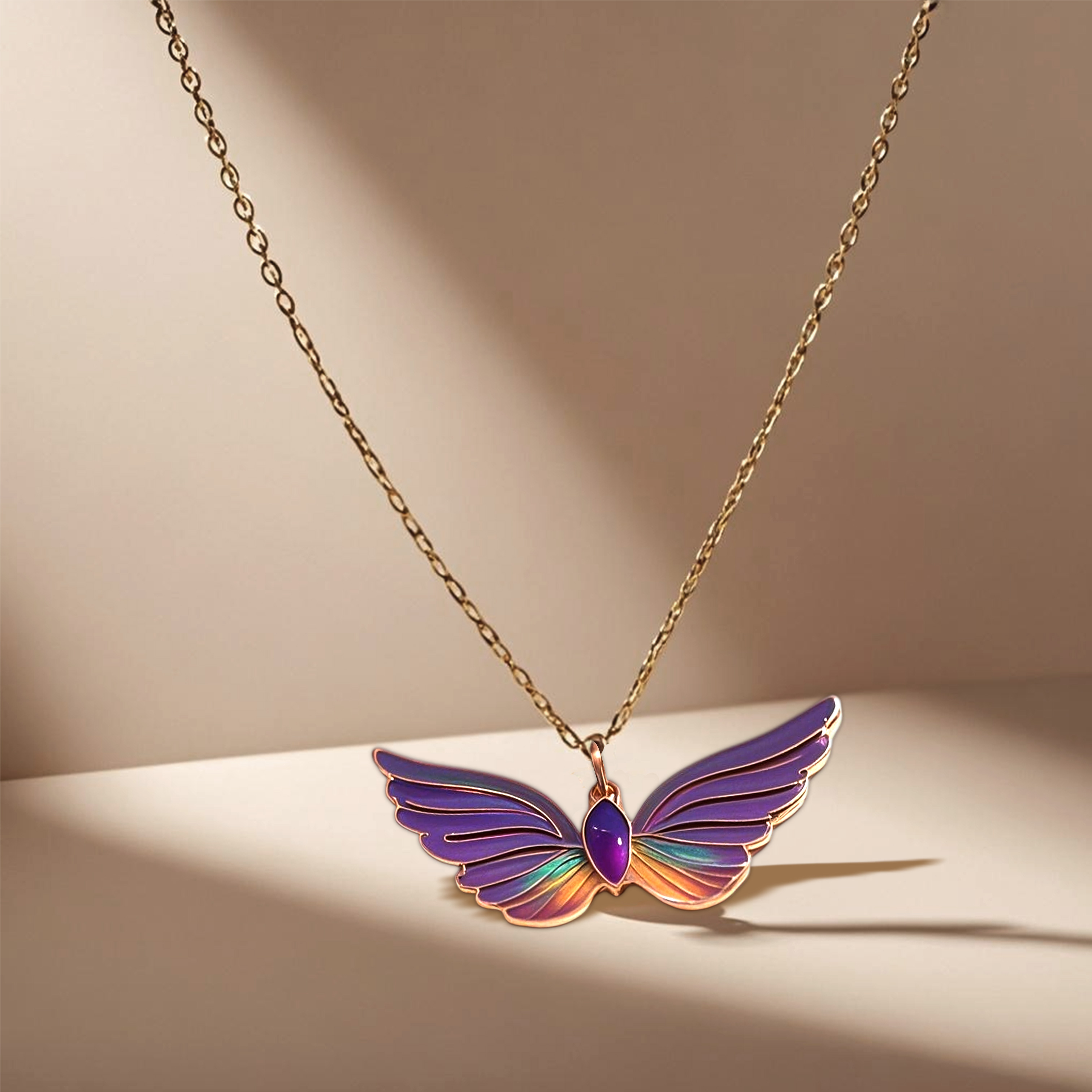 Factory Wholesale Custom Enamel Pendant Necklaces with Butterfly Flower Heart Letter Cross Design Fashion Romantic Accessories for Women Female