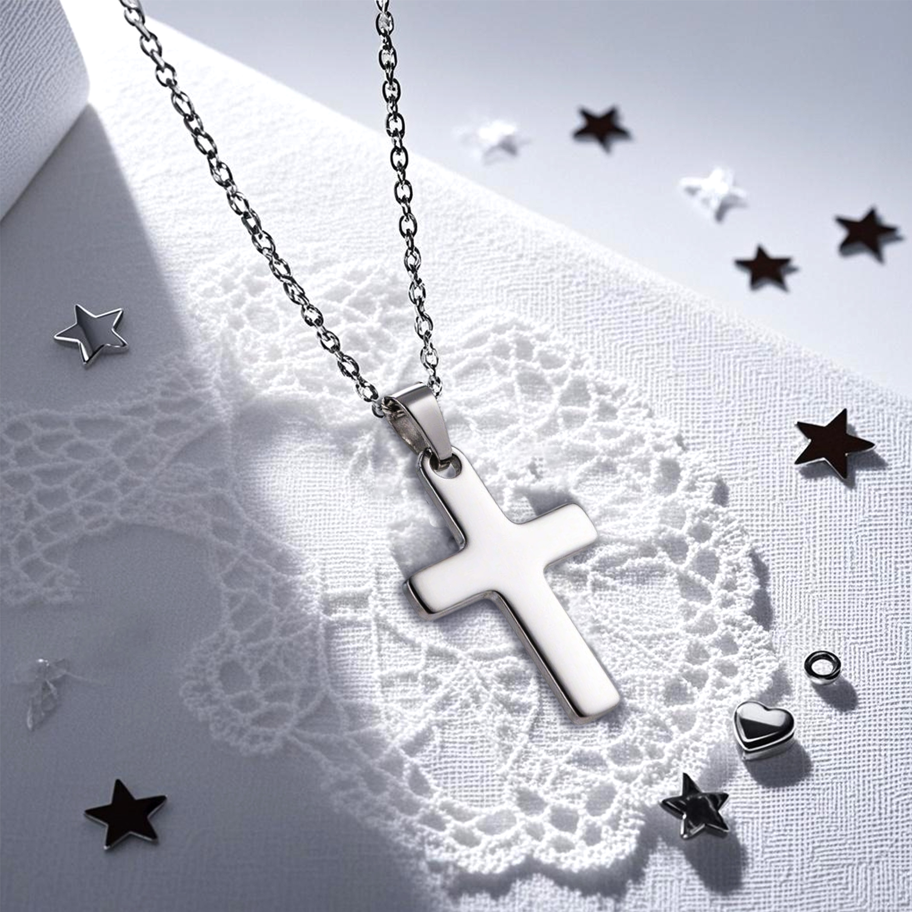Wholesale Custom Geometric Pendant Necklaces with Circle Triangle Hexagon Cross Shapes Minimalist Style Accessories In Stock from Direct Factory