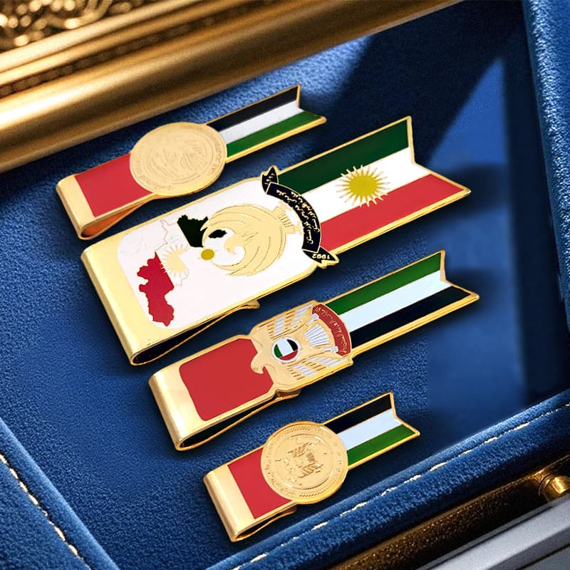 Custom UAE Flag Enamel Money Clips Metal Currency Holders Souvenirs for National Day Holiday Gifts Event Commemorative Wholesale